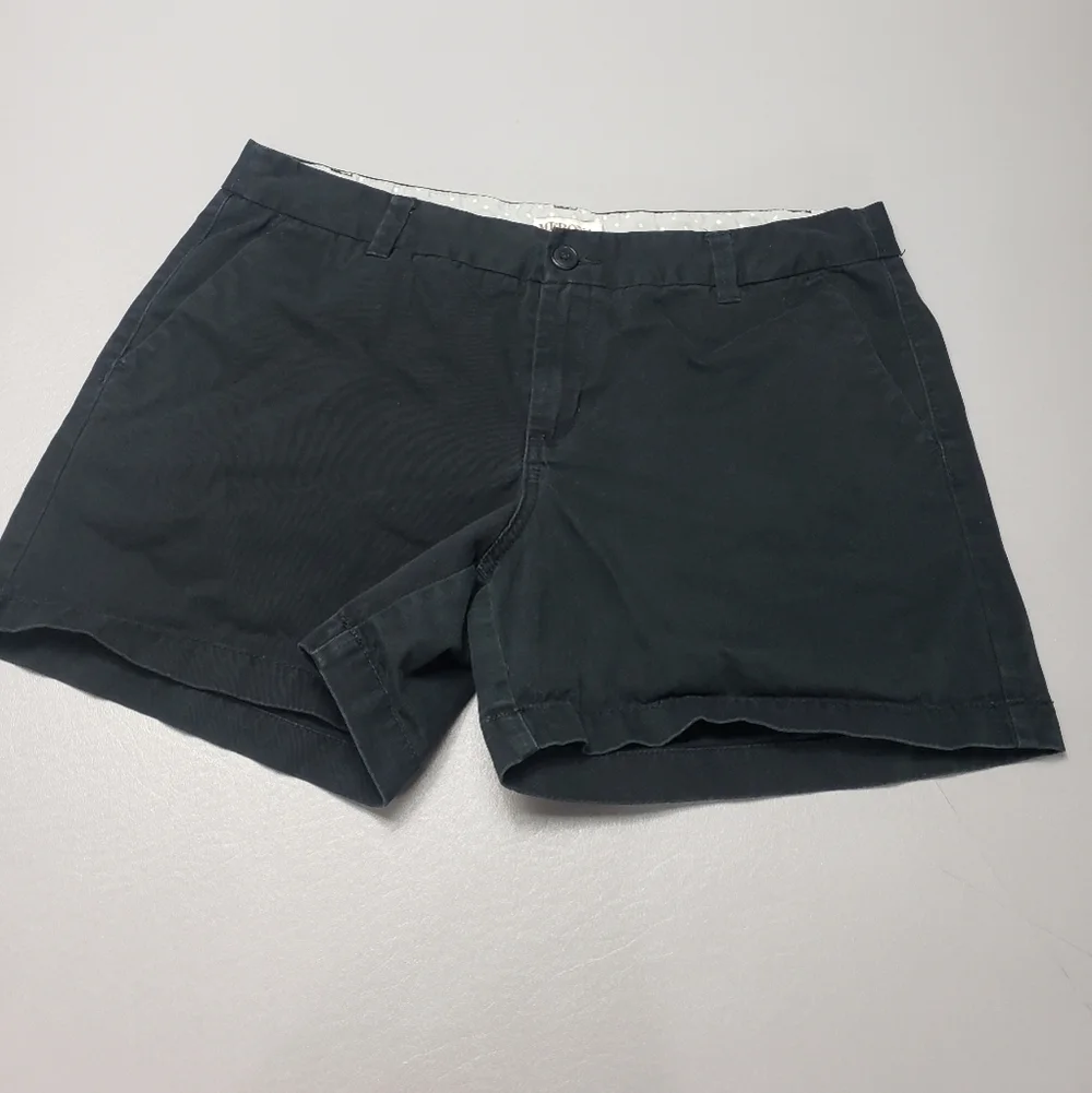merona solid black shorts women's size 12